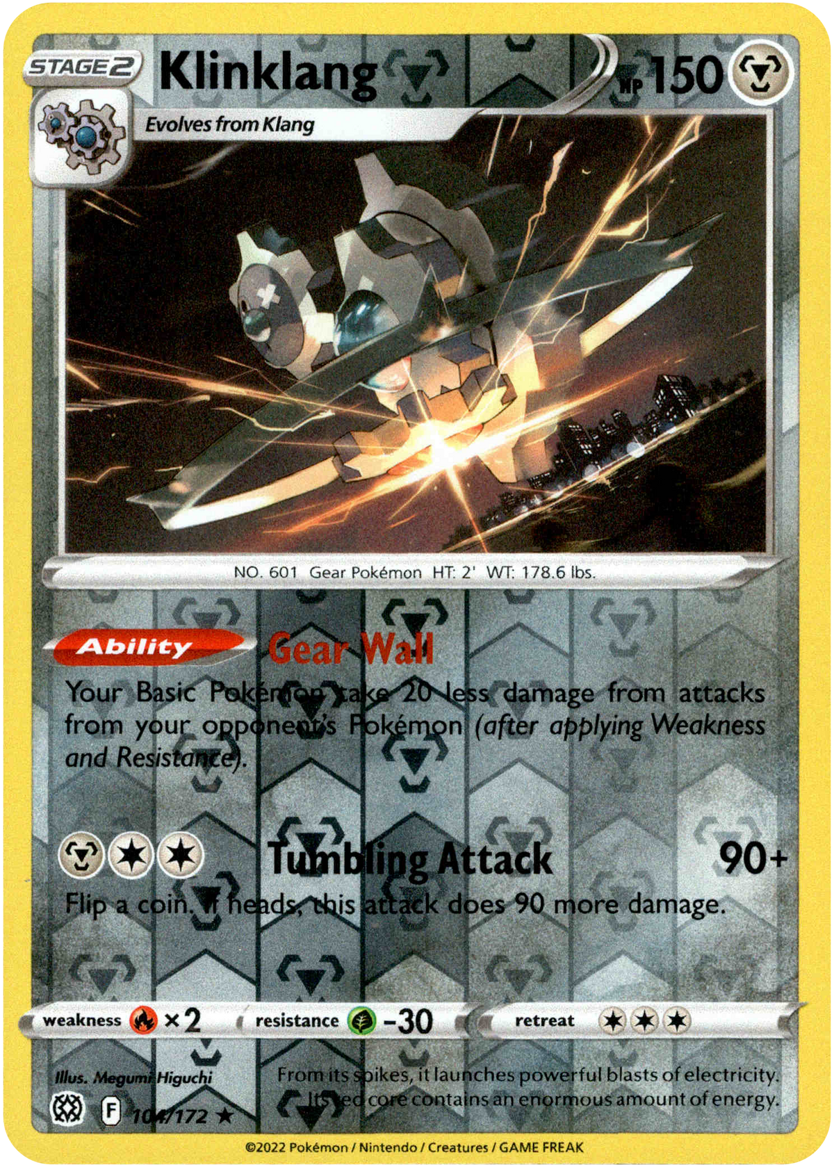 Klinklang - 104/172 - Brilliant Stars - Reverse Holo - Card Cavern