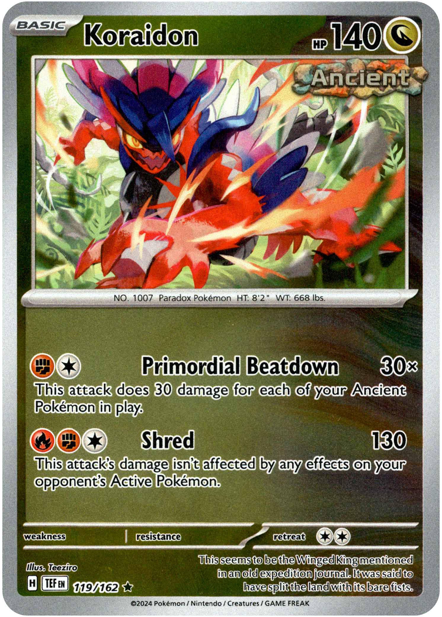 Koraidon - 119/162 - Temporal Forces - Reverse Holo - Card Cavern