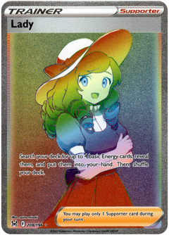 Lady Hyper Rare - 208/196 - Lost Origin - Holo - Card Cavern