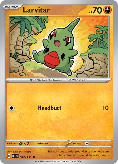 Larvitar - 047/131 - Prismatic Evolutions - Card Cavern