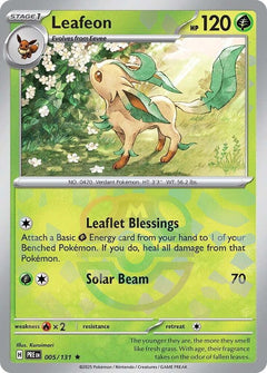 Leafeon (Master Ball Pattern) - 005/133 - Prismatic Evolutions - Holo - Card Cavern