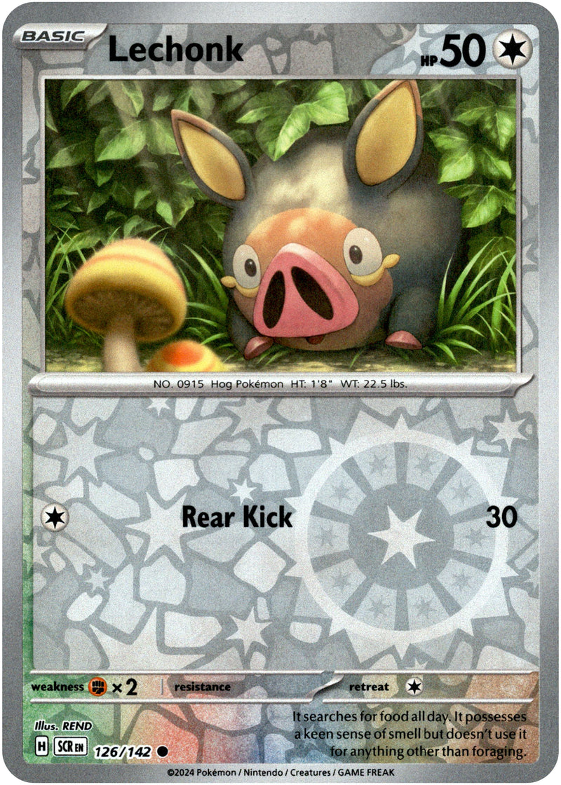 Lechonk - 126/142 - Stellar Crown - Reverse Holo Card Cavern Trading Cards, LLC Lechonk - 126/142 - Stellar Crown - Reverse Holo Card Cavern Trading Cards, LLC