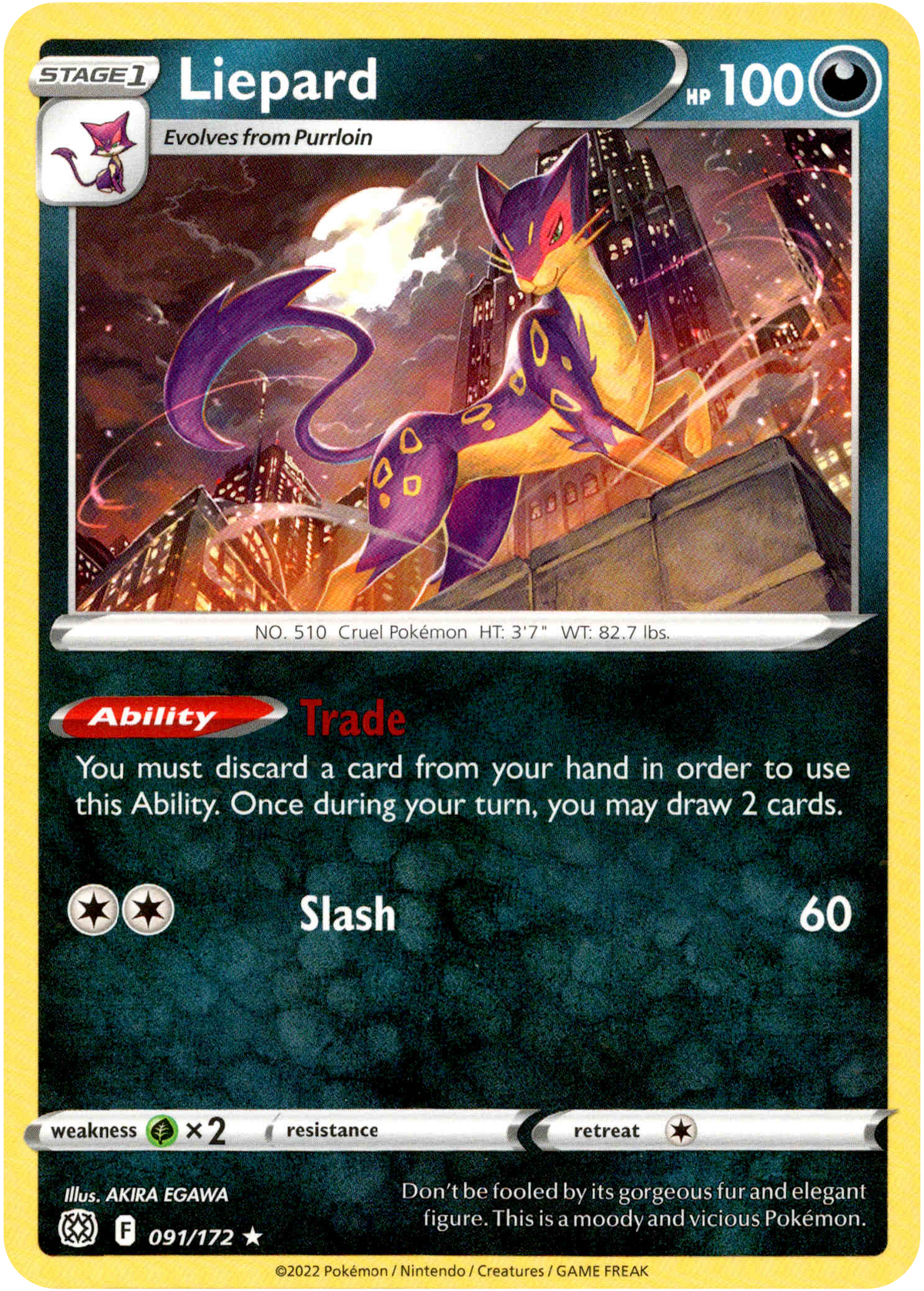 Liepard - 091/172 - Brilliant Stars - Card Cavern