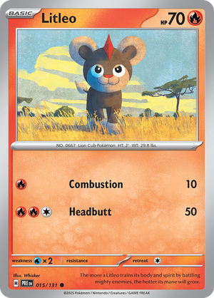 Litleo - 015/131 - Prismatic Evolutions - Card Cavern