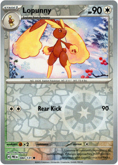 Lopunny - 084/131 - Prismatic Evolutions - Reverse Holo - Card Cavern