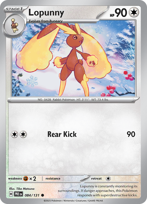 Lopunny - 084/131 - Prismatic Evolutions - Card Cavern