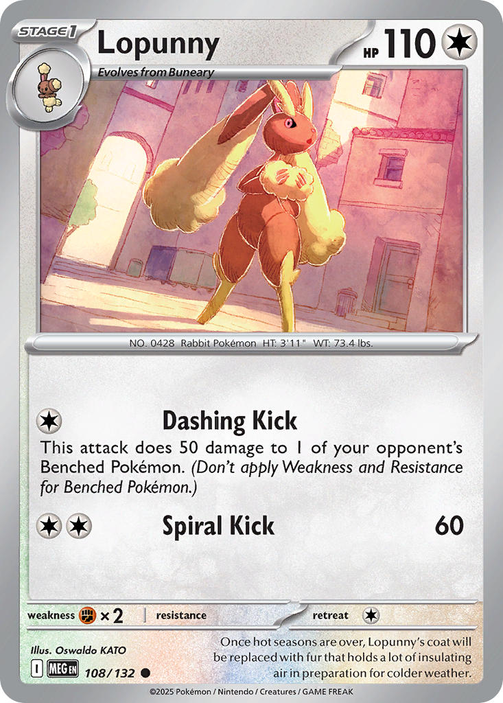 Lopunny - 108/132 - Mega Evolution - Card Cavern