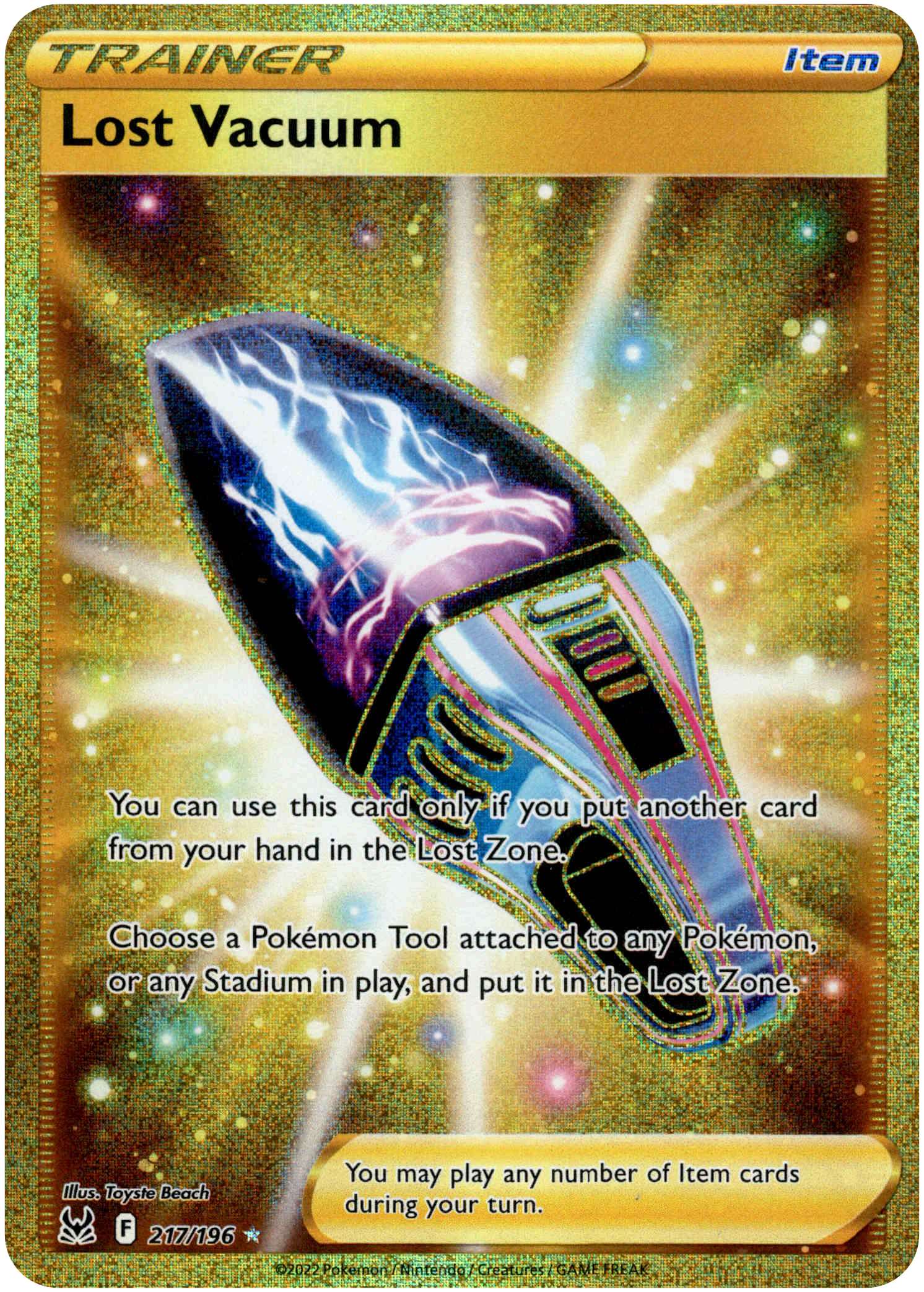 Lost Vacuum Secret Rare - 217/196 - Lost Origin - Holo - Card Cavern