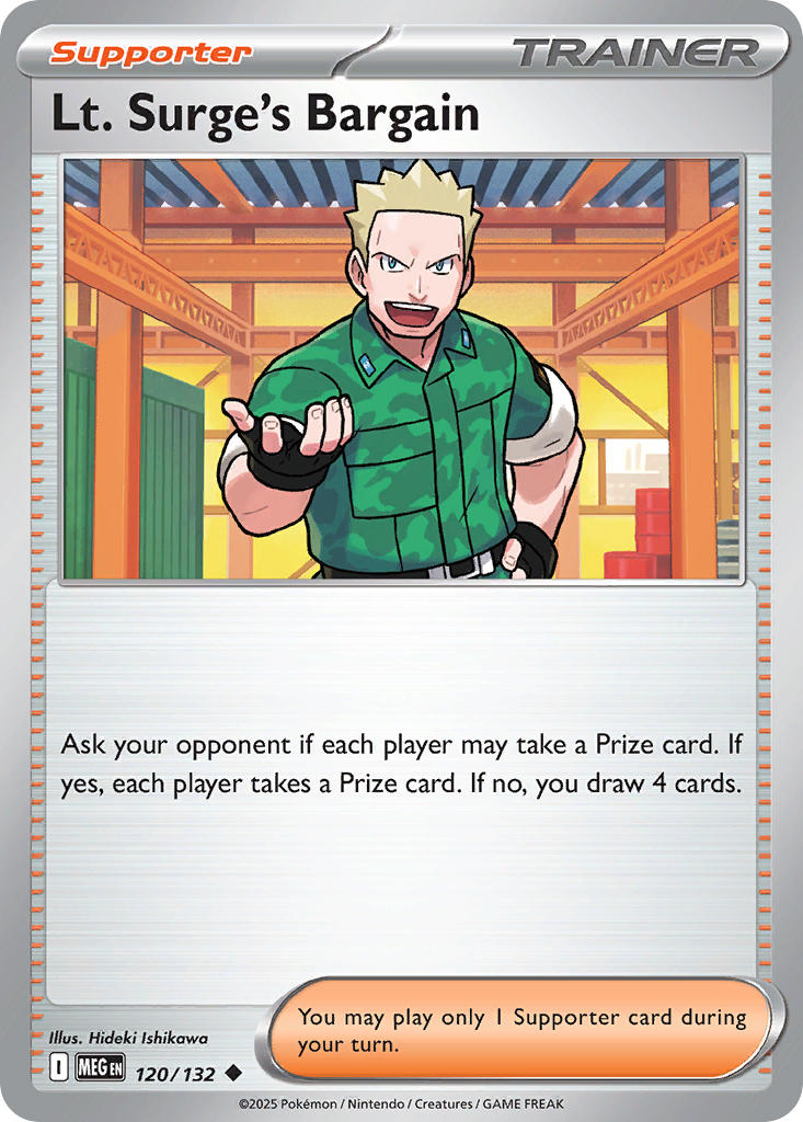 Lt. Surge's Bargain - 120/132 - Mega Evolution - Card Cavern