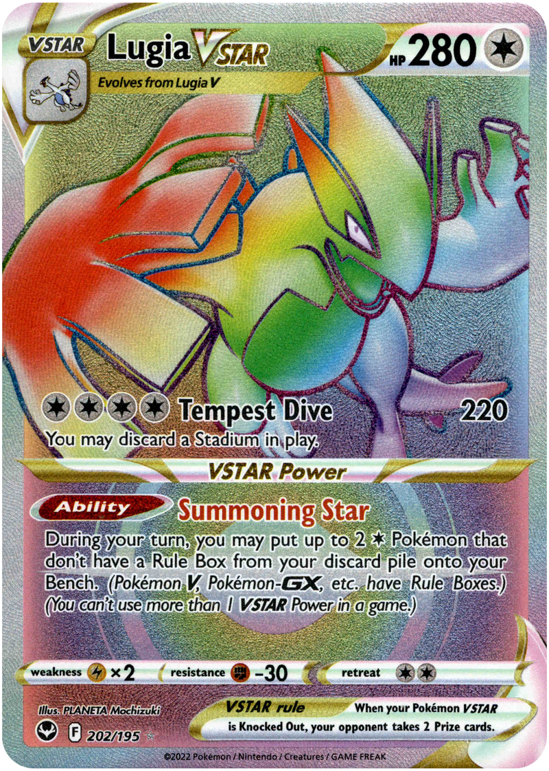 Lugia VSTAR Hyper Rare - 202/195 - Silver Tempest - Holo Card Cavern Trading Cards, LLC Lugia VSTAR Hyper Rare - 202/195 - Silver Tempest - Holo Card Cavern Trading Cards, LLC