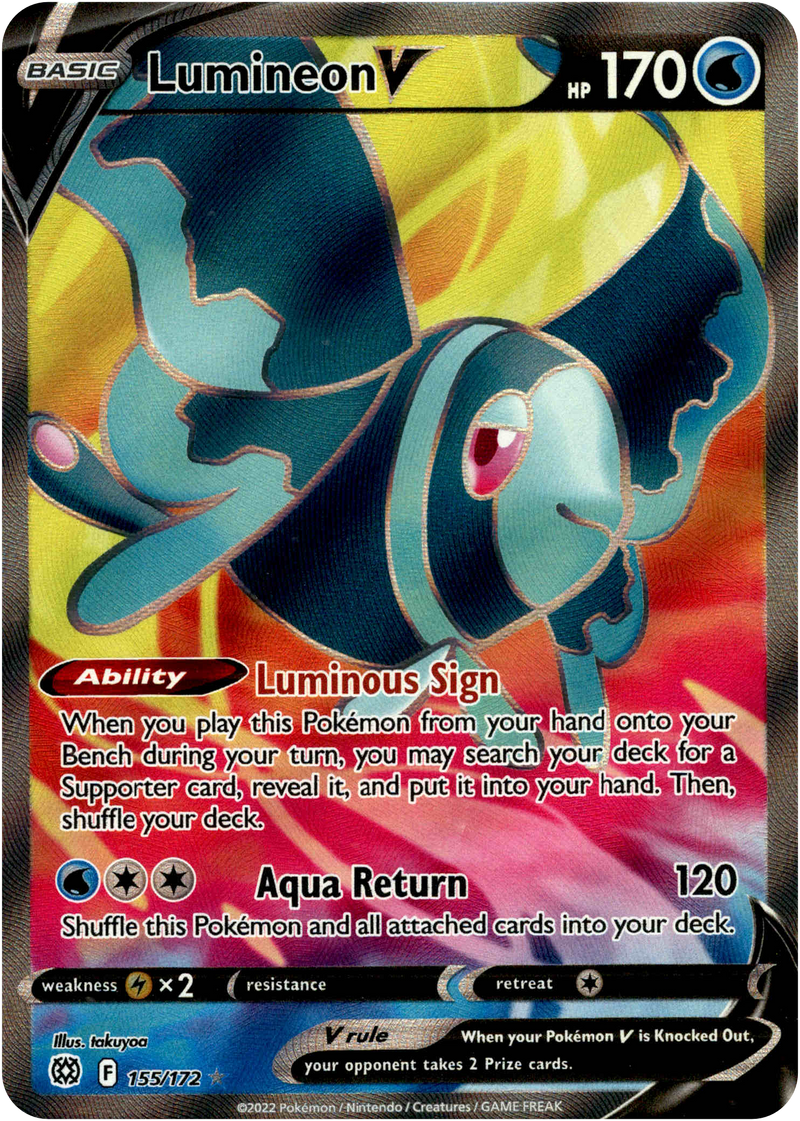 lumineon v pokemon card Lumineon V Full Art - 155/172 - Brilliant Stars