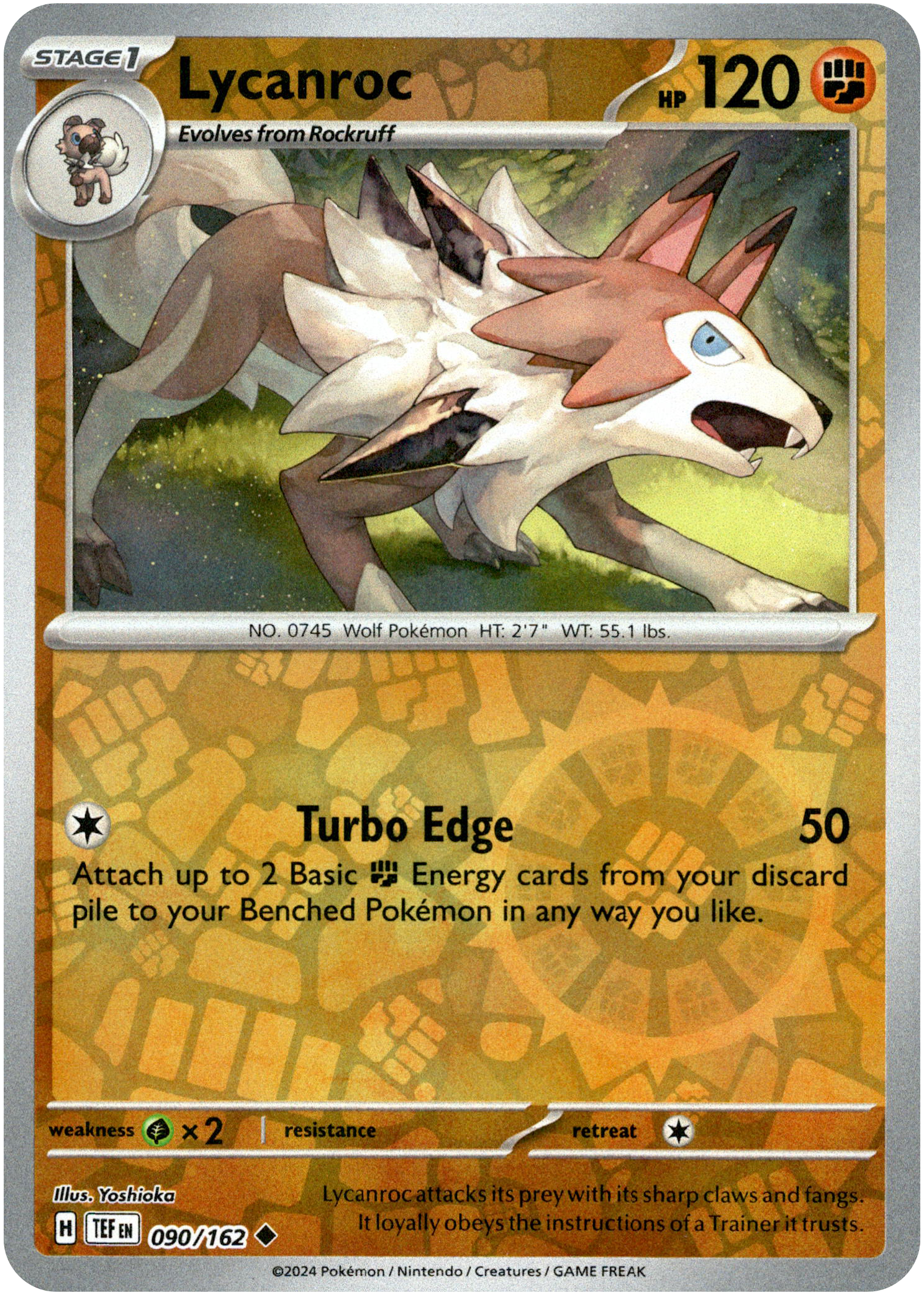 Lycanroc - 090/162 - Temporal Forces - Reverse Holo - Card Cavern