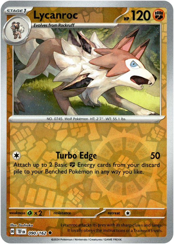 Lycanroc - 090/162 - Temporal Forces - Reverse Holo - Card Cavern