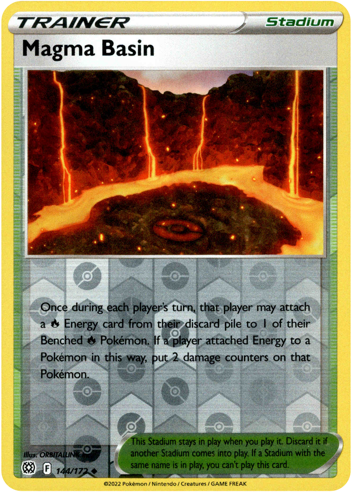 Magma Basin - 144/172 - Brilliant Stars - Reverse Holo - Card Cavern