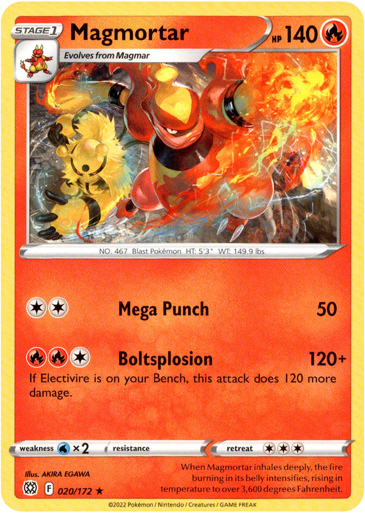 Magmortar - 020/172 - Brilliant Stars - Card Cavern