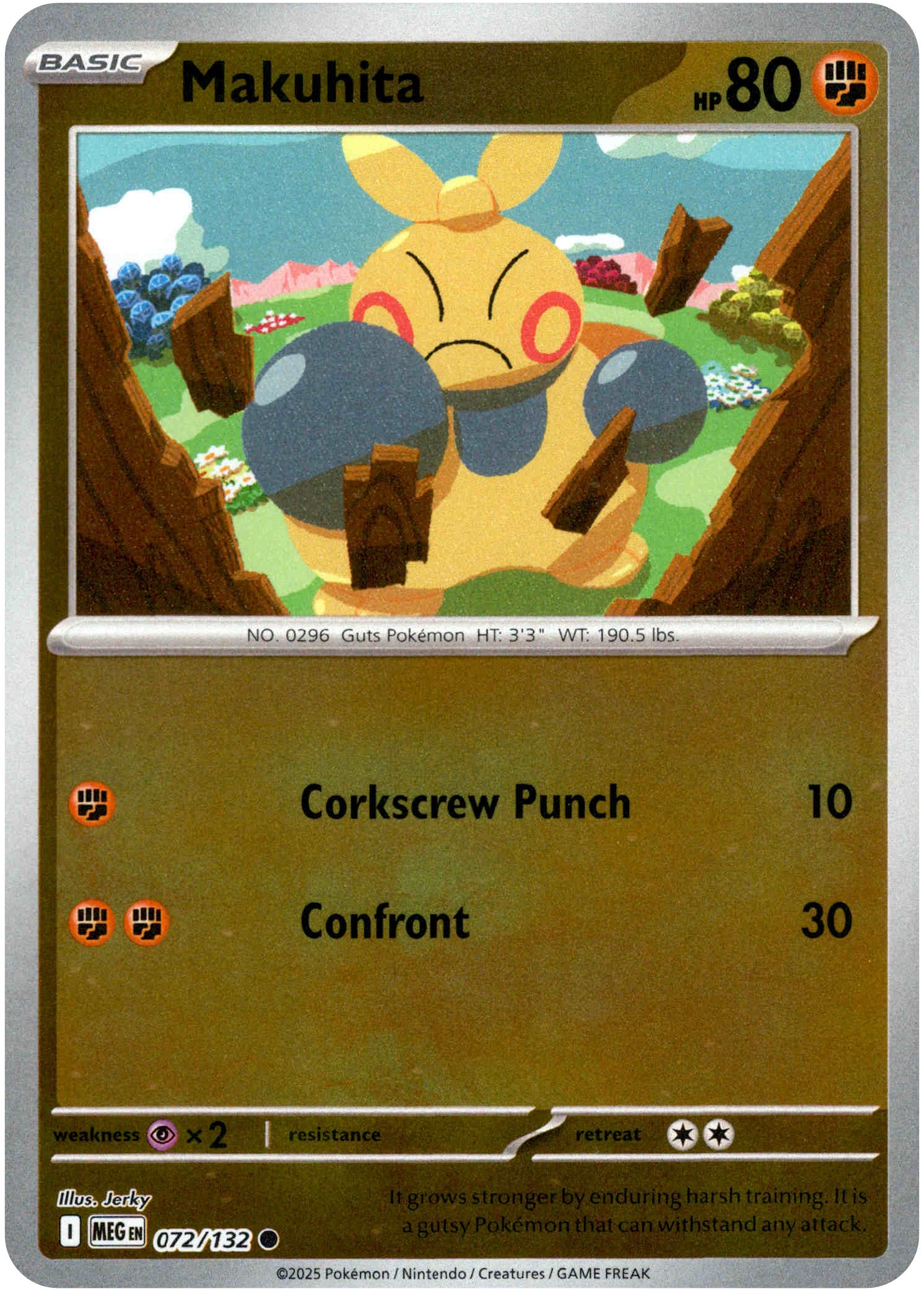Makuhita - 072/132 - Mega Evolution - Reverse Holo - Card Cavern