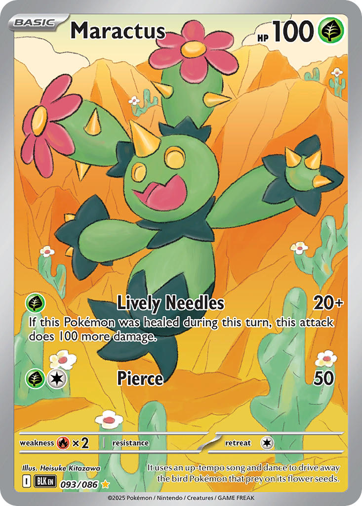 Maractus - 093/086 - Black Bolt - Holo - Card Cavern