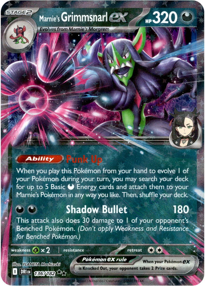 Marnie's Grimmsnarl ex - 136/182 - Destined Rivals