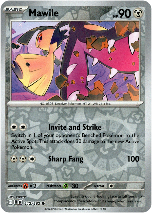 Mawile - 112/162 - Temporal Forces - Reverse Holo - Card Cavern