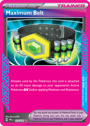 Maximum Belt - 117/131 - Prismatic Evolutions - Holo - Card Cavern