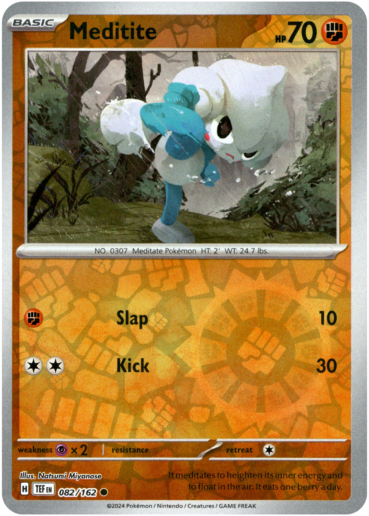 Meditite - 082/162 - Temporal Forces - Reverse Holo - Card Cavern