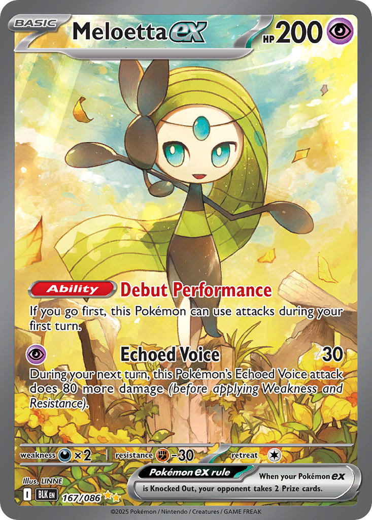 Meloetta ex - 167/086 - Black Bolt - Holo - Card Cavern