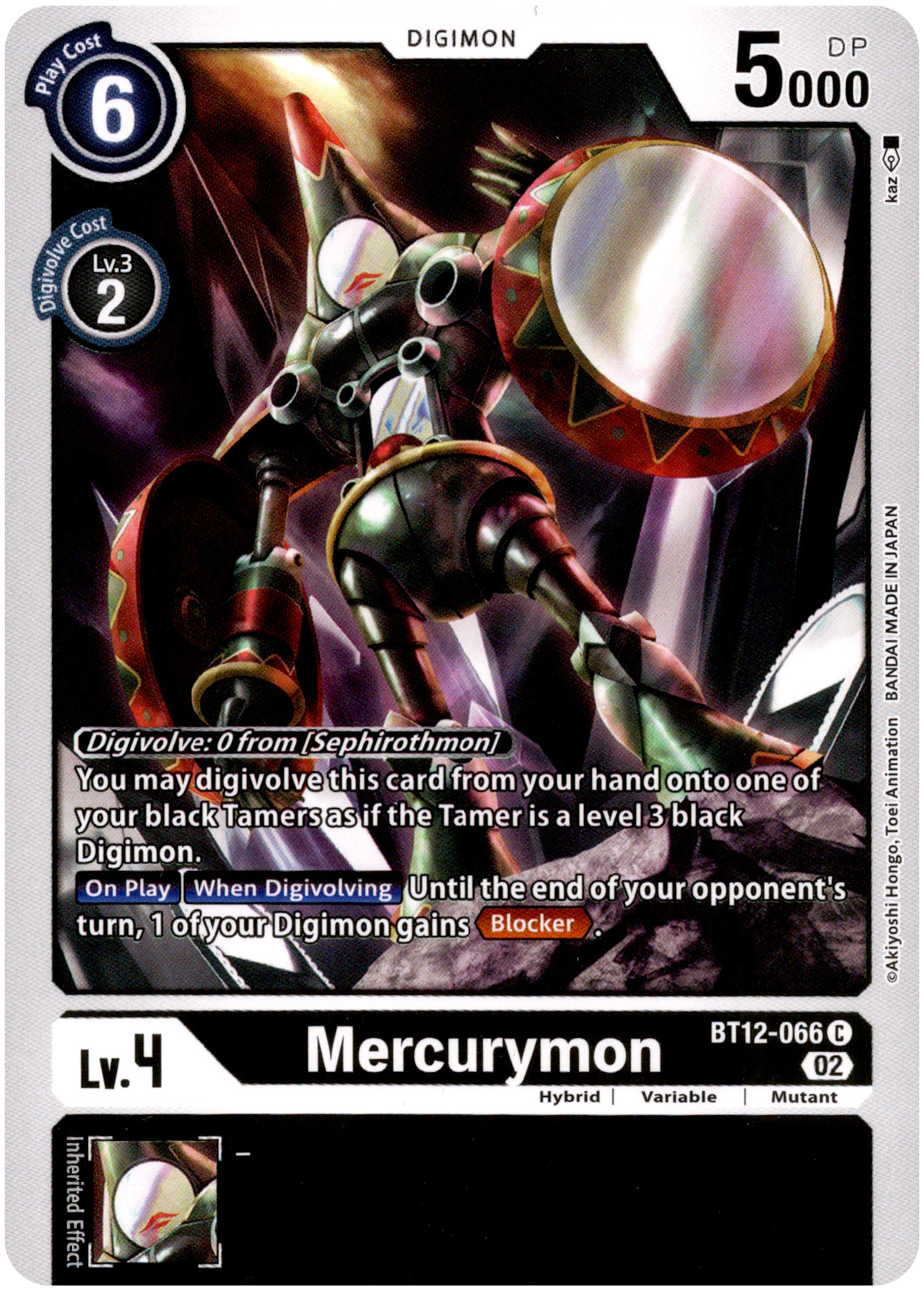 Mercurymon - BT12-066 C - Across Time - Card Cavern