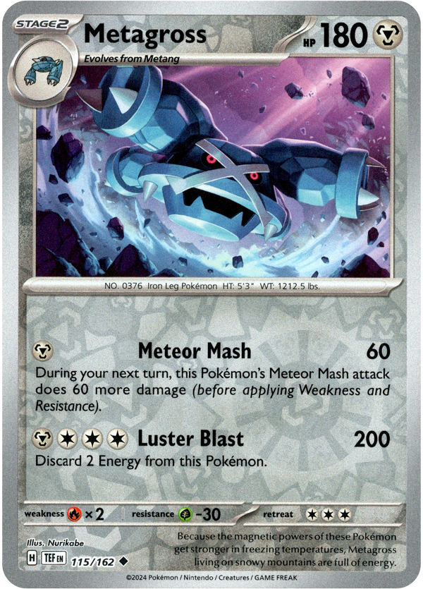 Metagross - 115/162 - Temporal Forces - Reverse Holo - Card Cavern