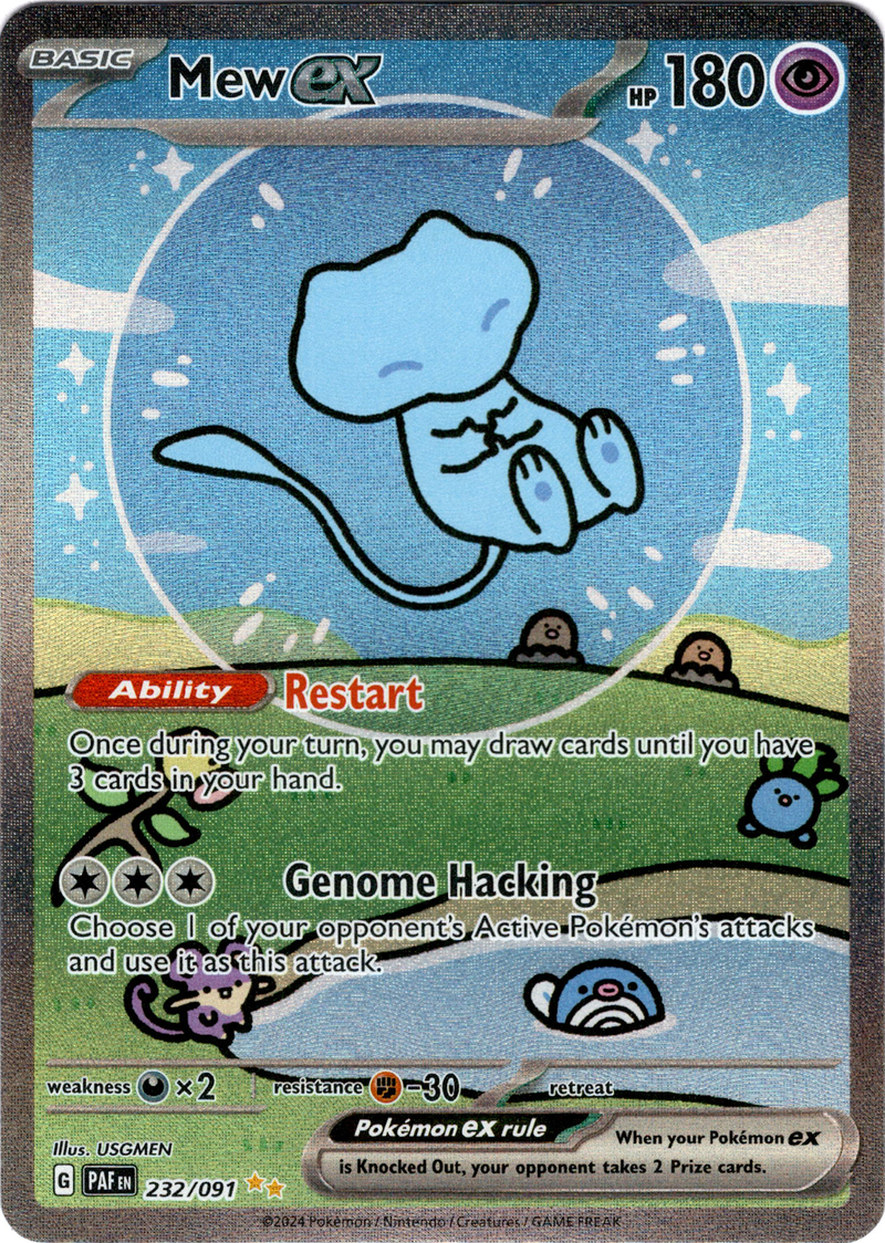 Mew ex - 232/091 - Paldean Fates - Holo Card Cavern Trading Cards, LLC Mew ex - 232/091 - Paldean Fates - Holo Card Cavern Trading Cards, LLC