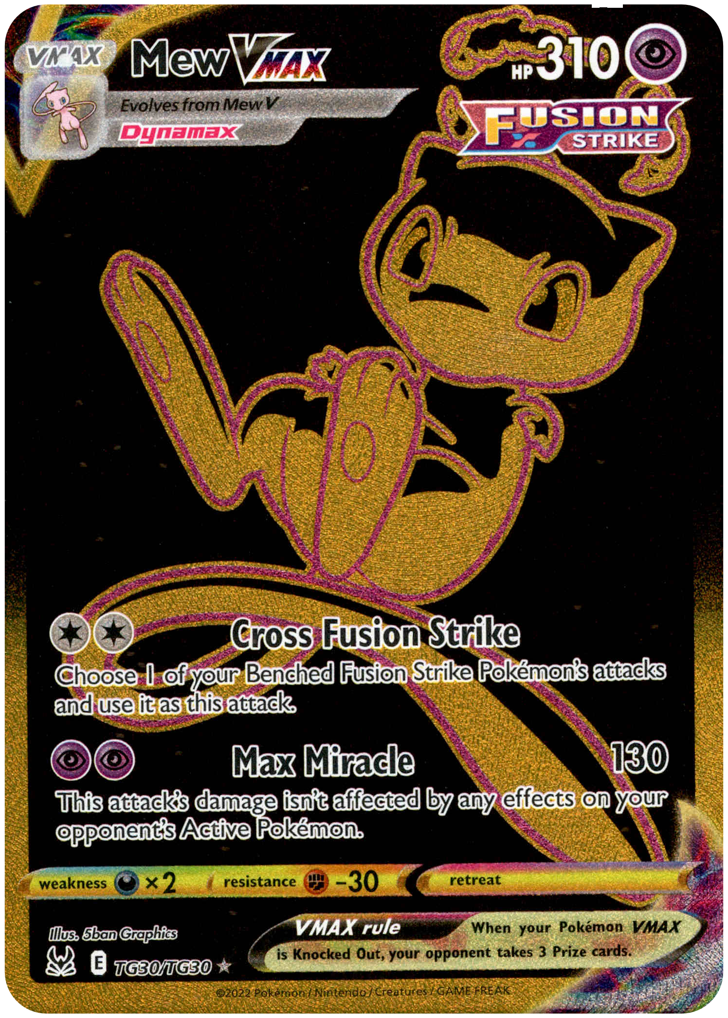 Mew VMAX Secret - TG30/TG30 - Lost Origin - Holo - Card Cavern