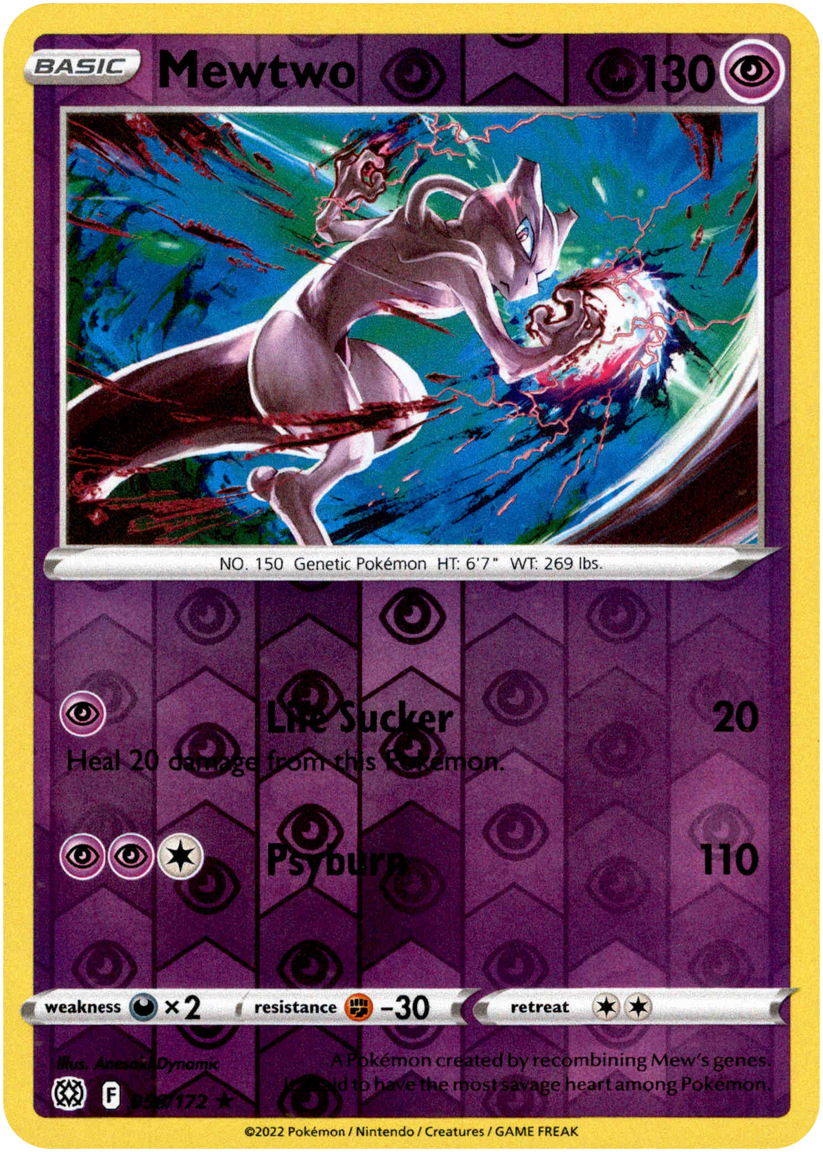 Mewtwo - 056/172 - Brilliant Stars - Reverse Holo - Card Cavern