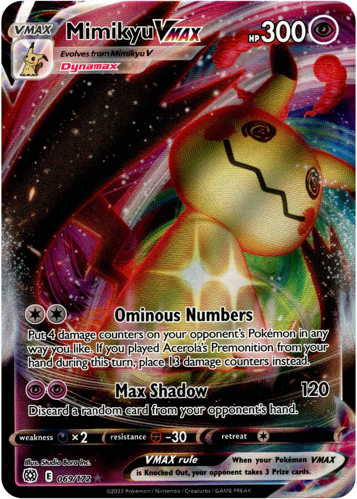 Mimikyu VMAX - 069/172 - Brilliant Stars - Holo - Card Cavern