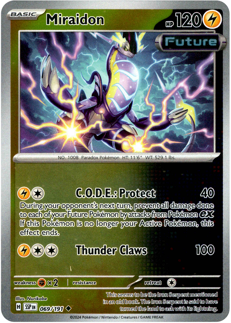 pokemon cards miraidon Miraidon - 069/191 - Surging Sparks
