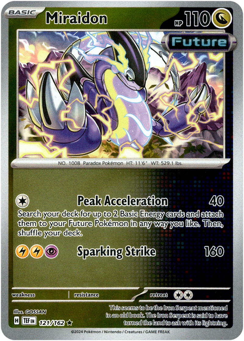 miraidon pokemon card holo Miraidon - 121/162 - Temporal Forces