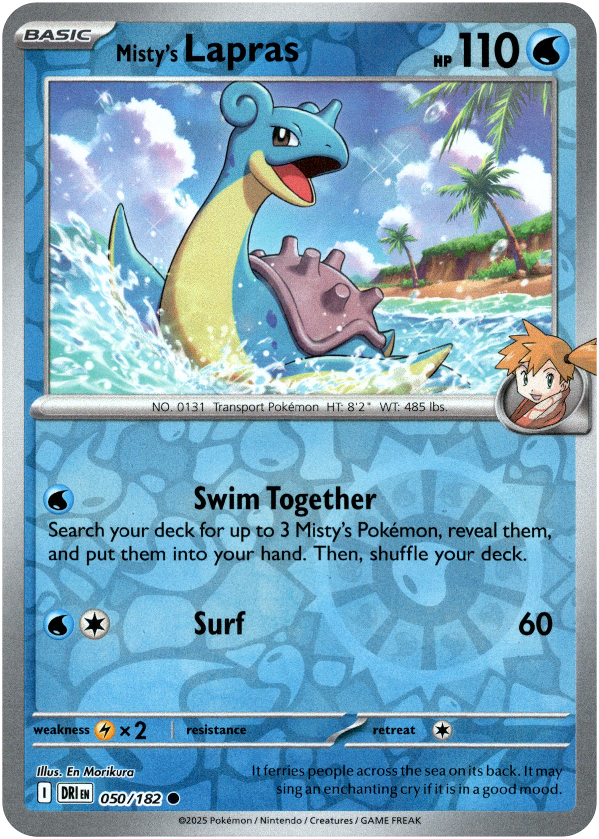 Misty's Lapras - 050/182 - Destined Rivals - Reverse Holo - Card Cavern