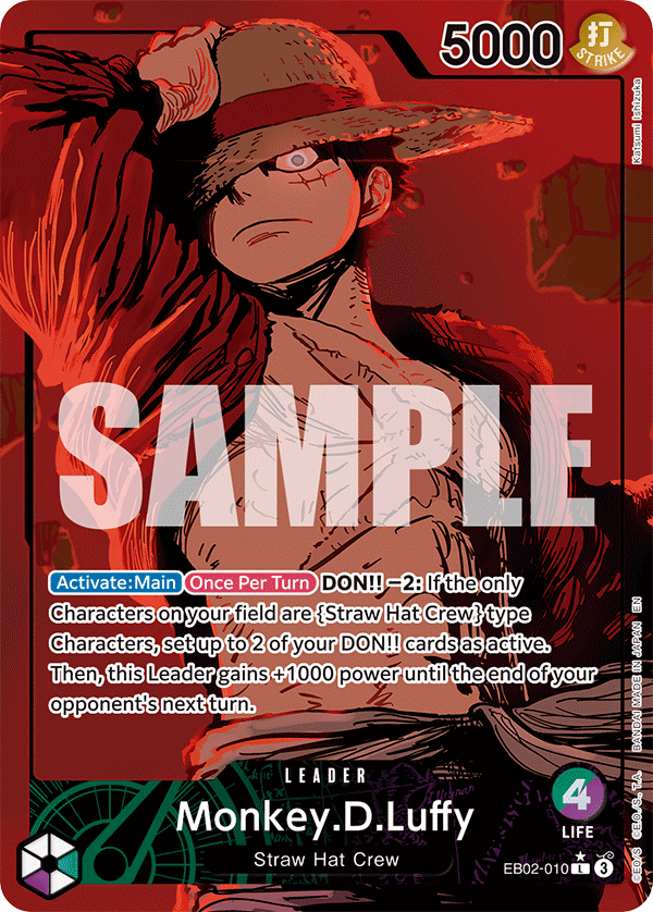 Monkey.D.Luffy Alternate Art - EB02-010 L - Anime 25th Collection - Foil - Card Cavern
