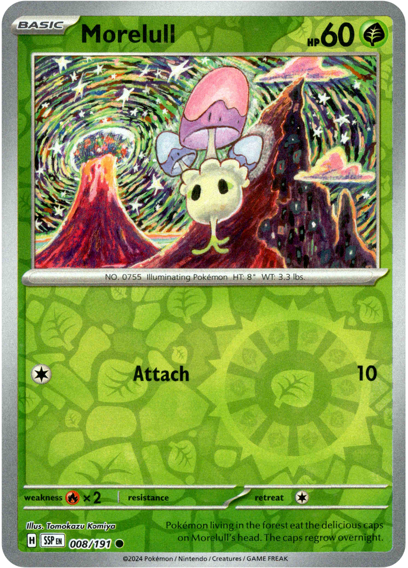 Pokemon Trading Card Game Surging Sparks Common Morelull #8