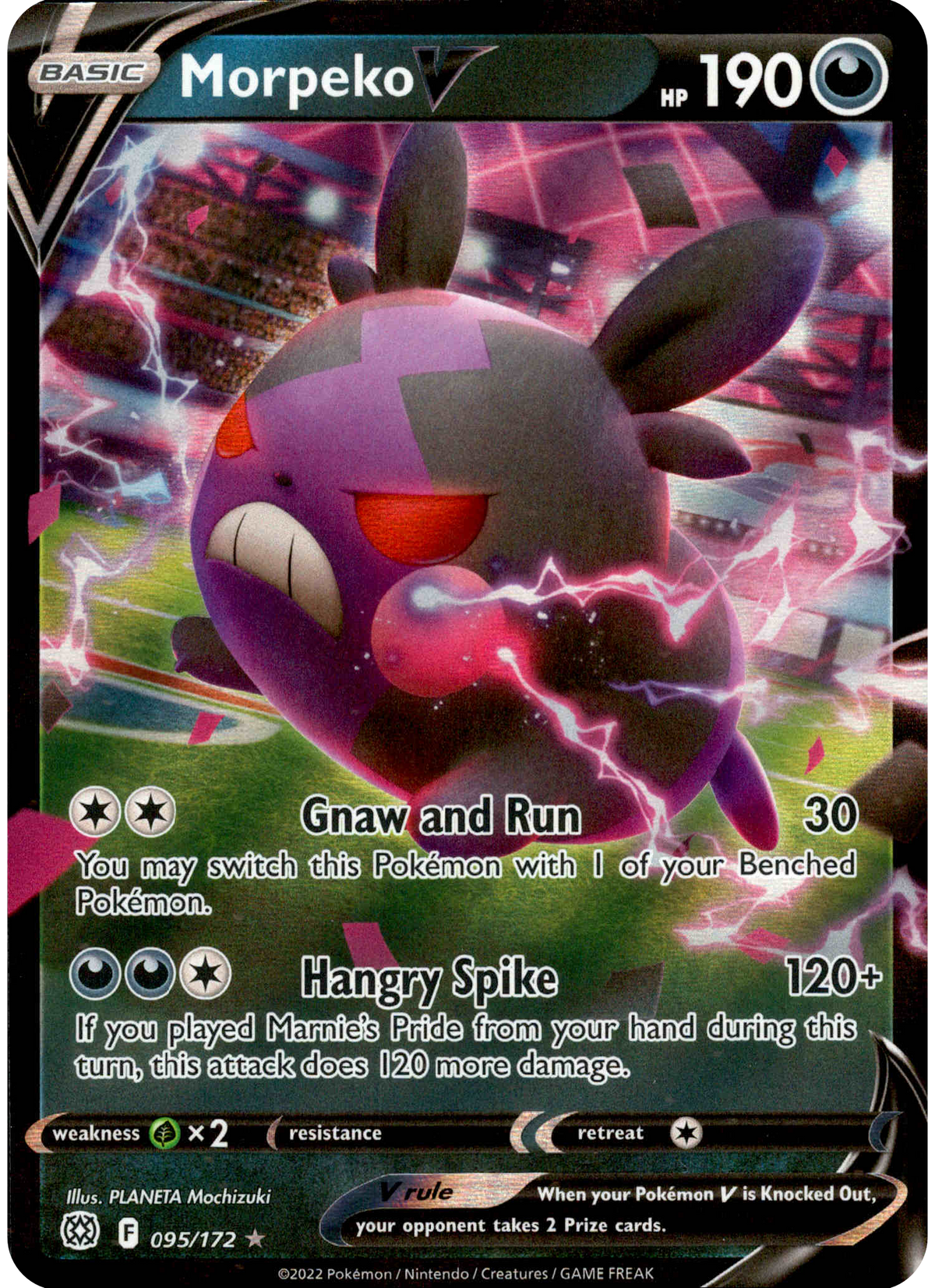 Morpeko V - 095/172 - Brilliant Stars - Holo - Card Cavern