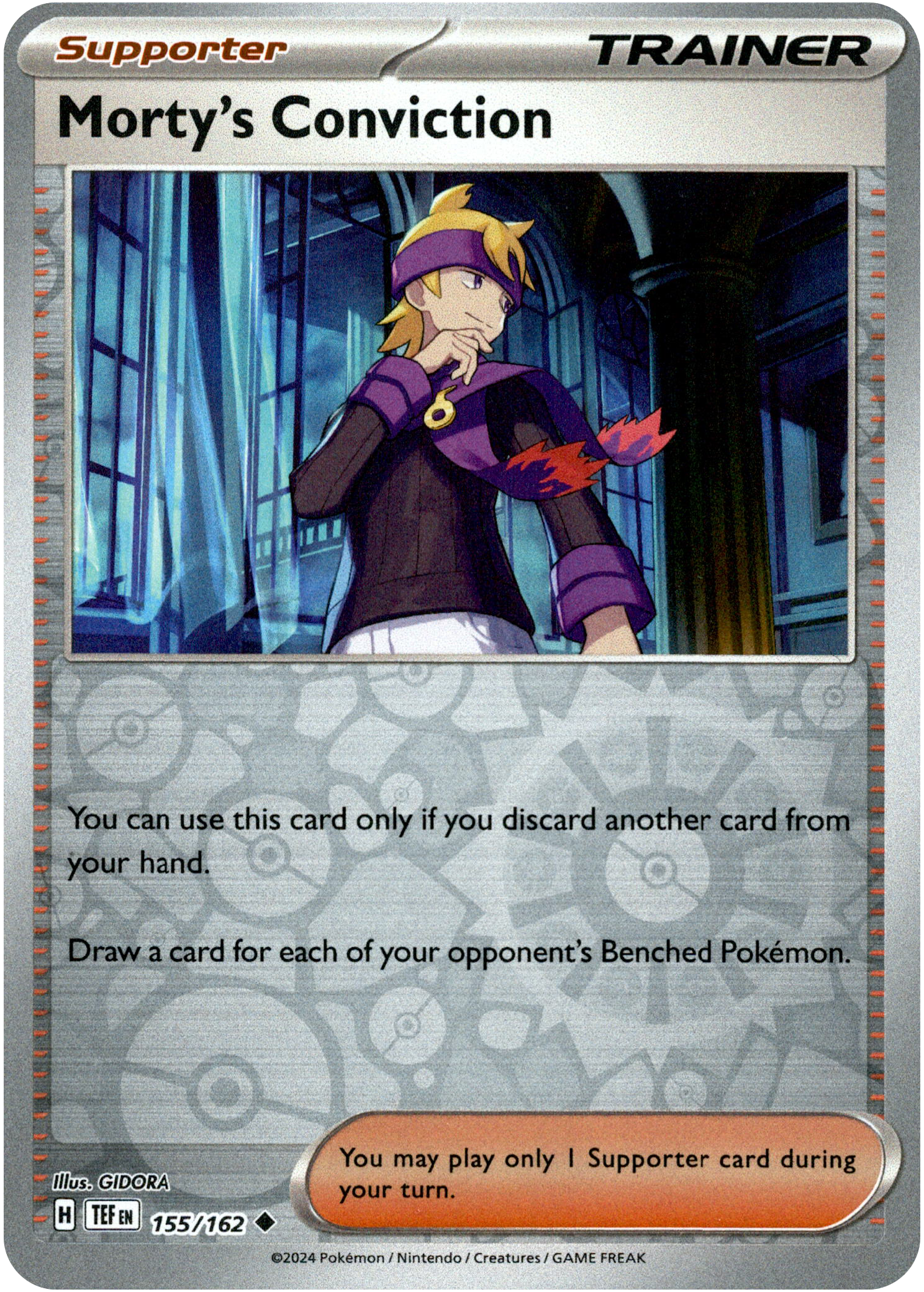 Morty's Conviction - 155/162 - Temporal Forces - Reverse Holo - Card Cavern