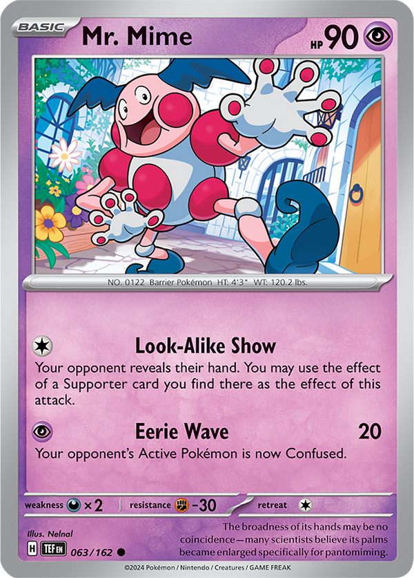 Mr. Mime - 063/162 - Temporal Forces - Card Cavern