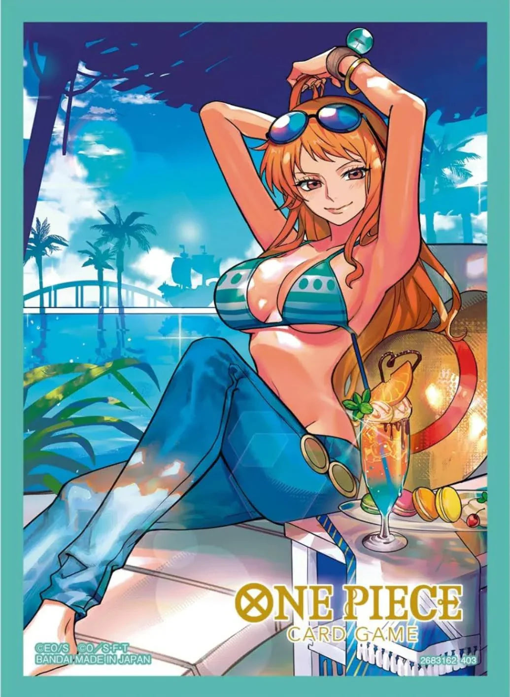 One Piece Card Game Official Card Sleeves 4: Nami 70 ct. - Bandai - Card Cavern