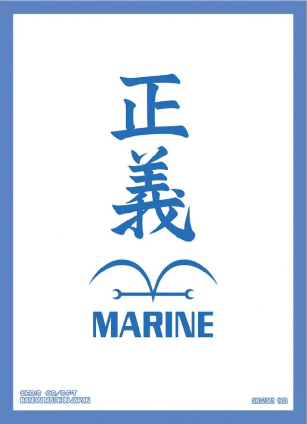One Piece Card Game Official Card Sleeves 3: Navy 70 ct. - Bandai - Card Cavern