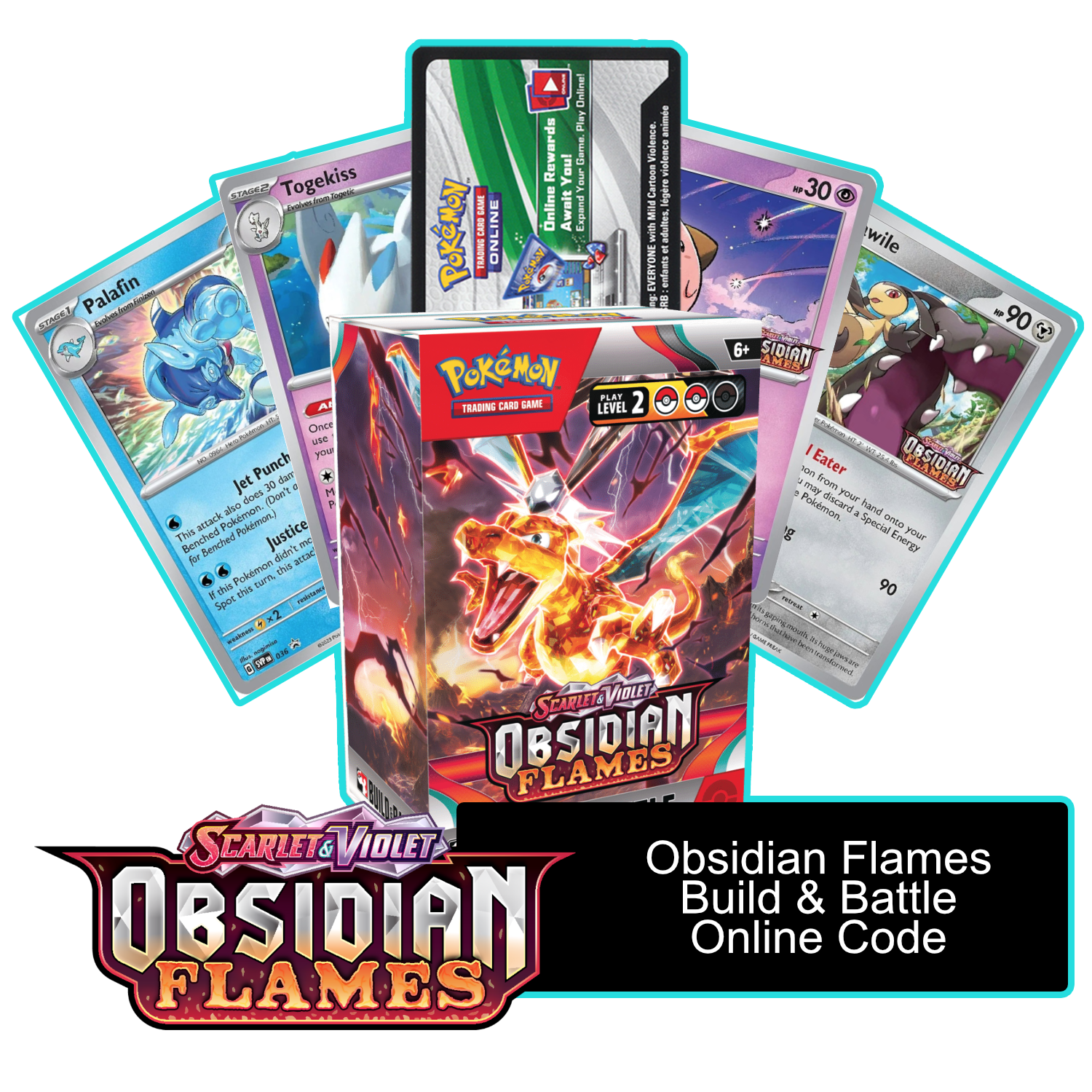 Obsidian Flames Build & Battle Box - 1 of 4 Promos - PTCGL Code - Card Cavern