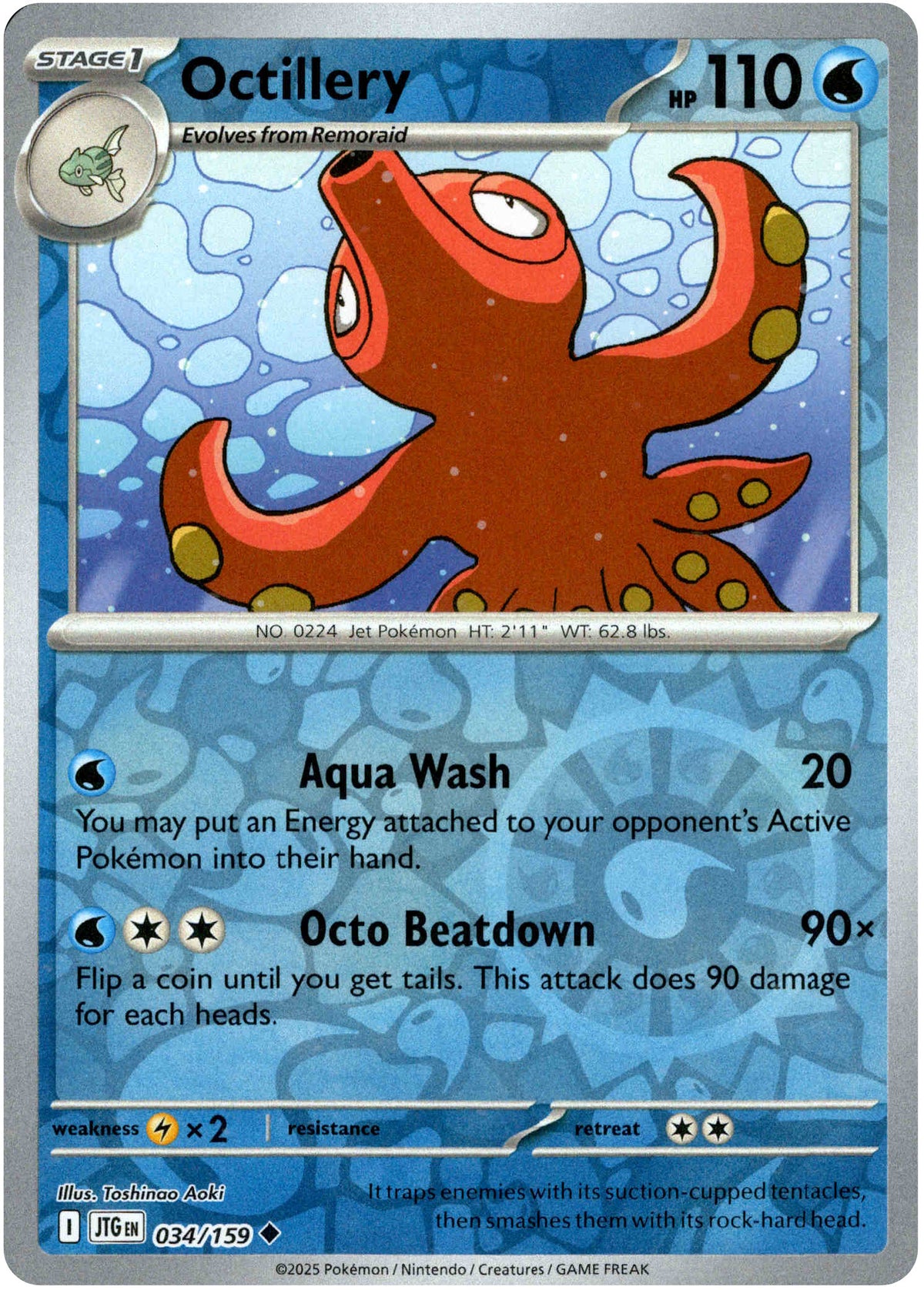 Octillery - 034/159 - Journey Together - Reverse Holo - Card Cavern