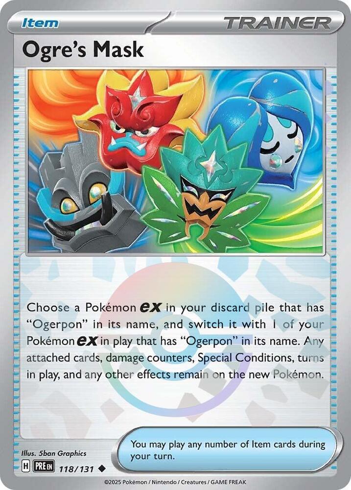 Ogre's Mask (Poke Ball Pattern) - 118/131 - Prismatic Evolutions - Holo - Card Cavern