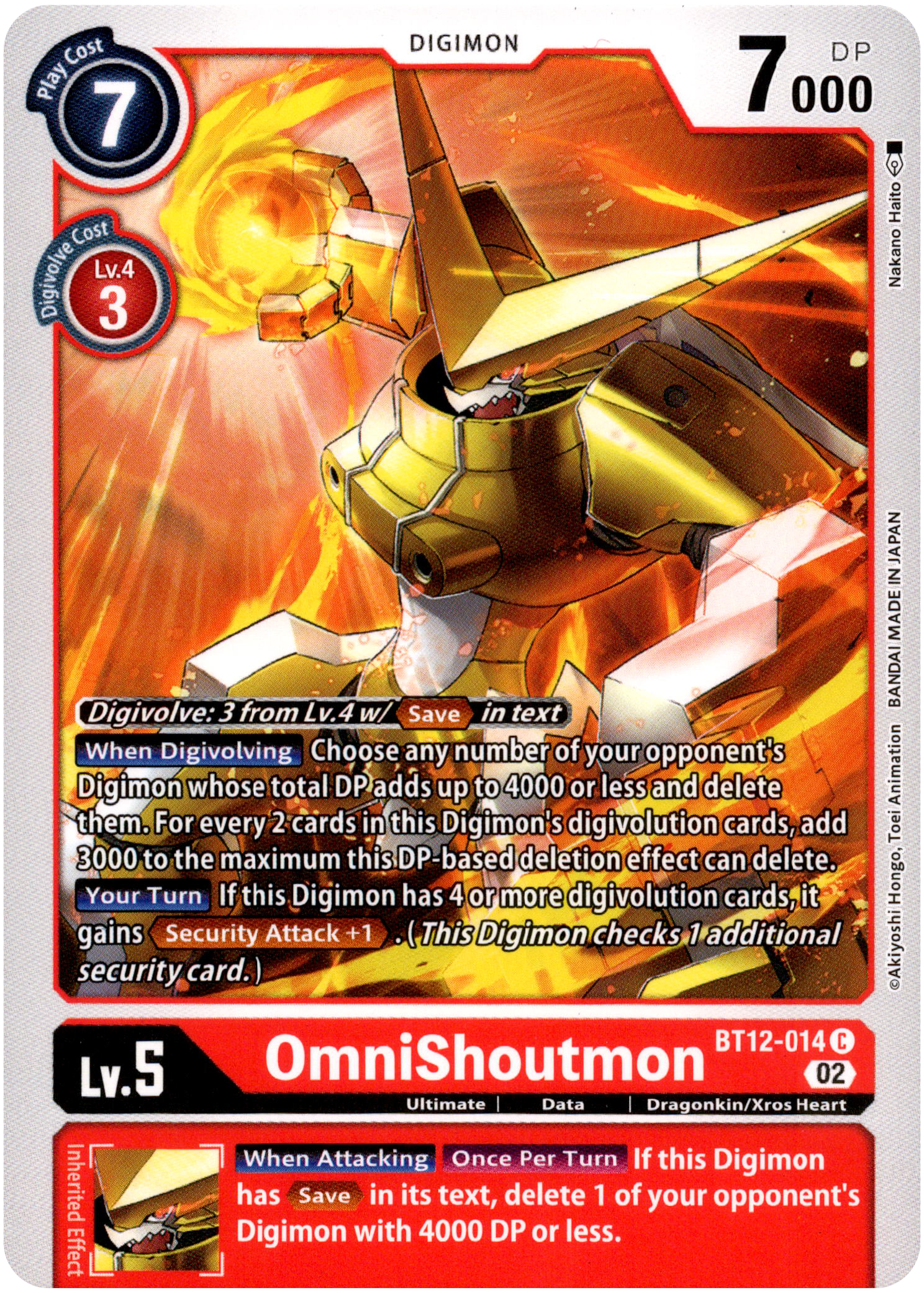 OmniShoutmon - BT12-014 C - Across Time - Card Cavern