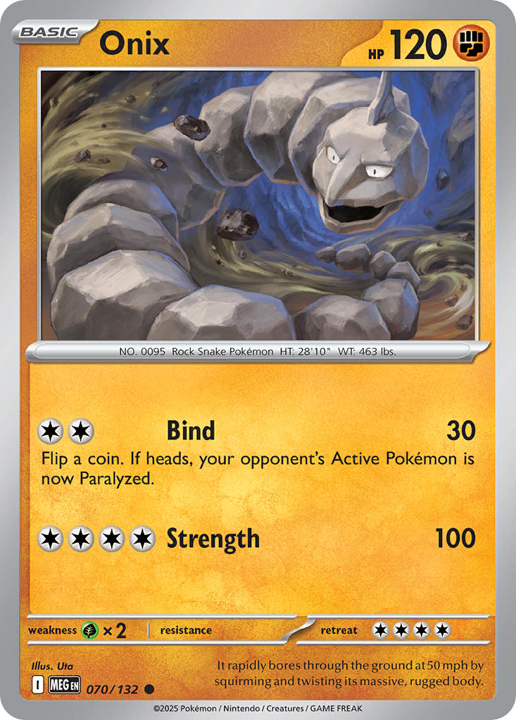 Onix - 070/132 - Mega Evolution - Card Cavern