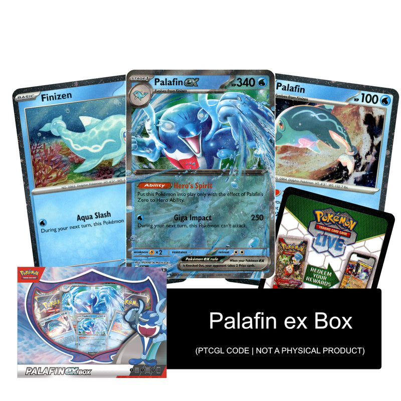 Palafin ex Box - PTCGL Code Card Cavern Trading Cards, LLC Palafin ex Box - PTCGL Code Card Cavern Trading Cards, LLC