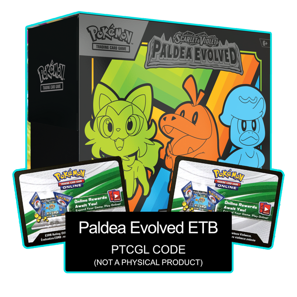 Paldea Evolved ETB - PTCGL Code – Card Cavern Trading Cards, LLC Paldea Evolved ETB - PTCGL Code – Card Cavern Trading Cards, LLC