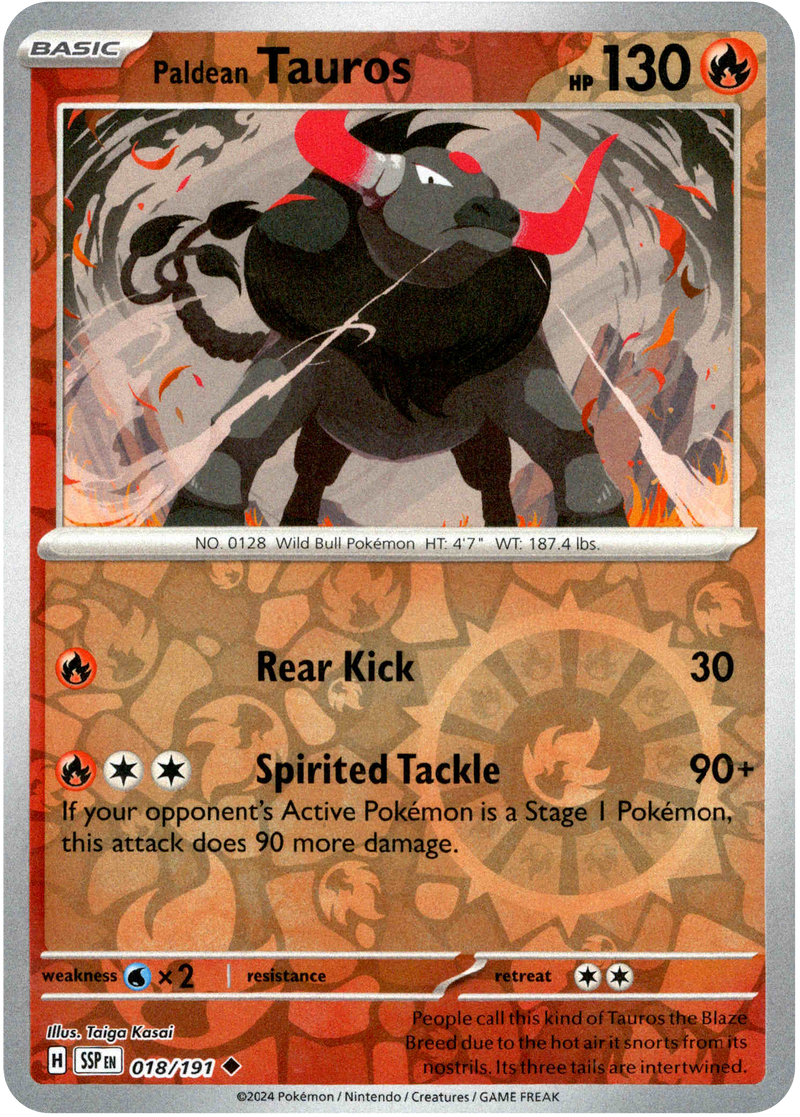 Paldean Tauros - 018/191 - Surging Sparks